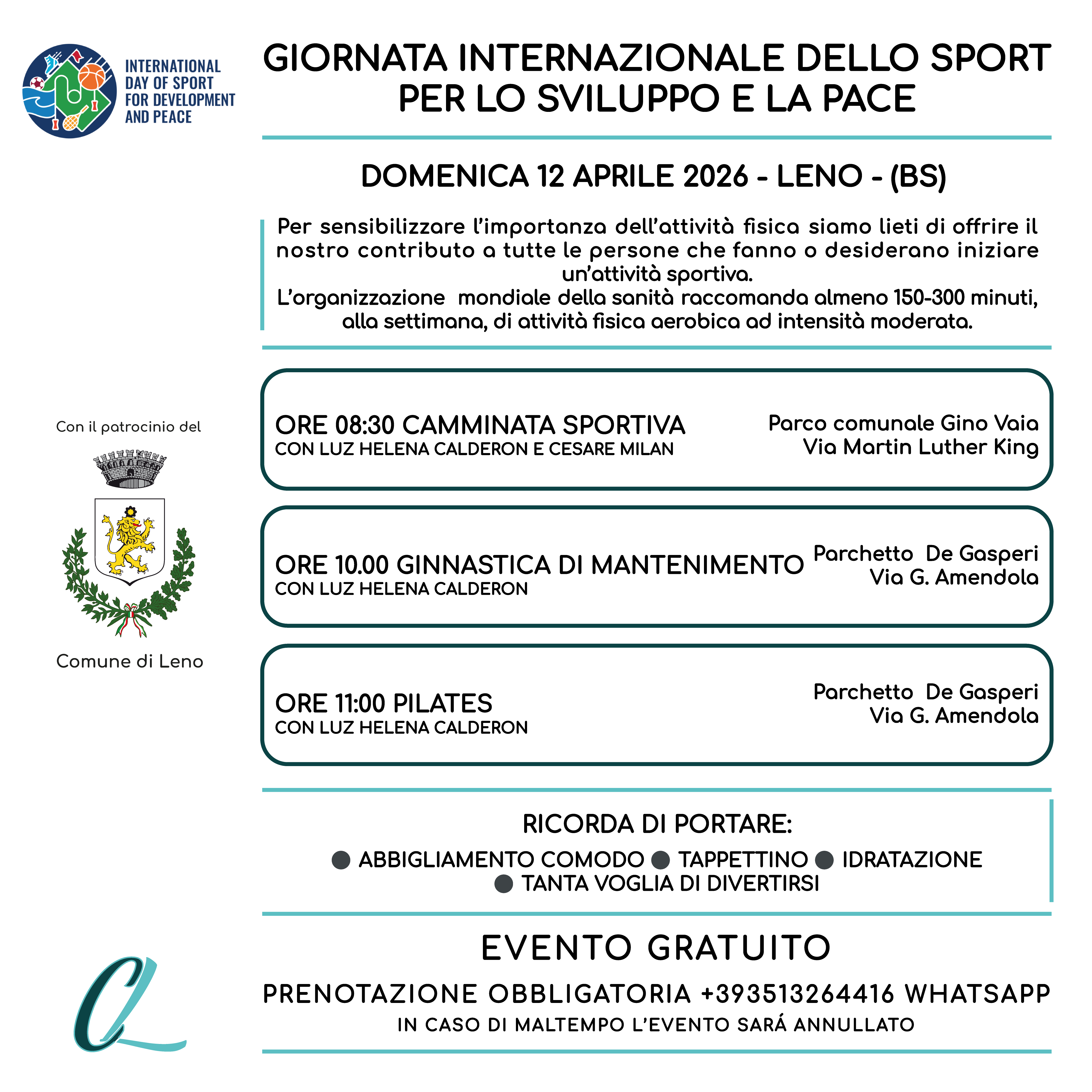 Giornata Internazionale dello Sport Leno 2026